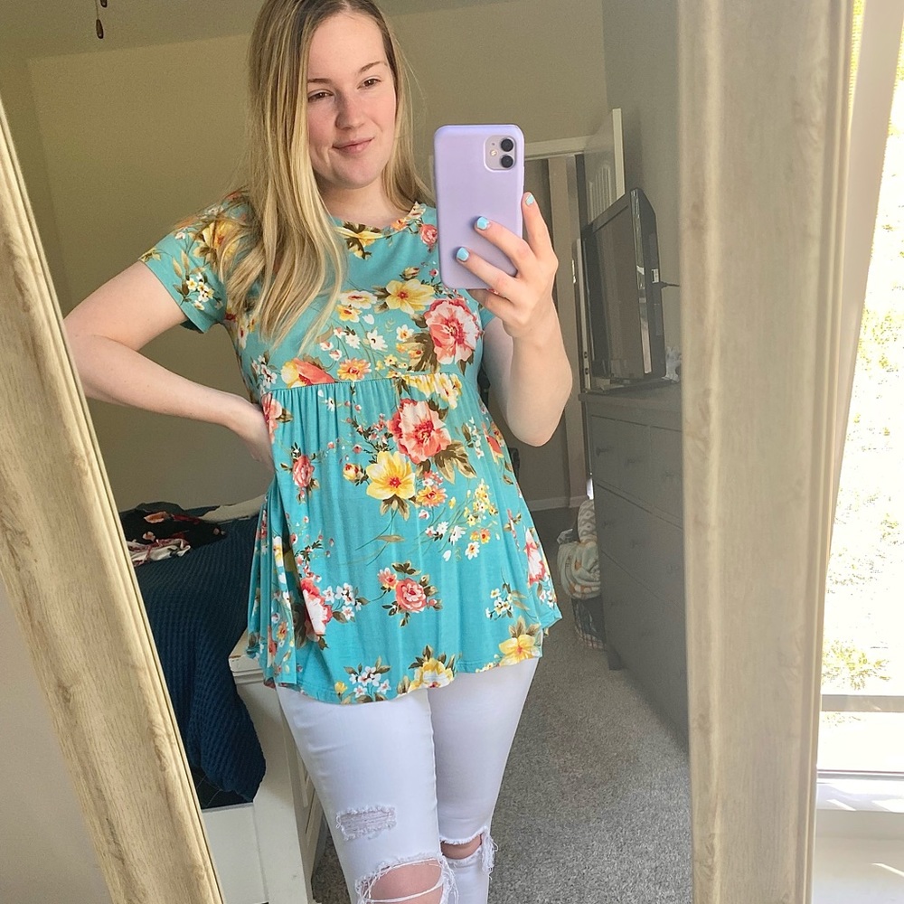 Floral babydoll top
